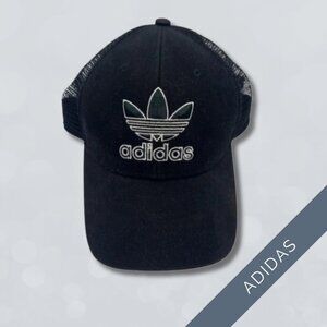 Adidas Hat Originals Trefoil Trucker Hat | Black Mesh Snapback Unisex One Size